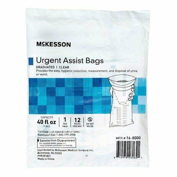 Mckesson Emesis Bag, 40 oz, Clear 16-8000